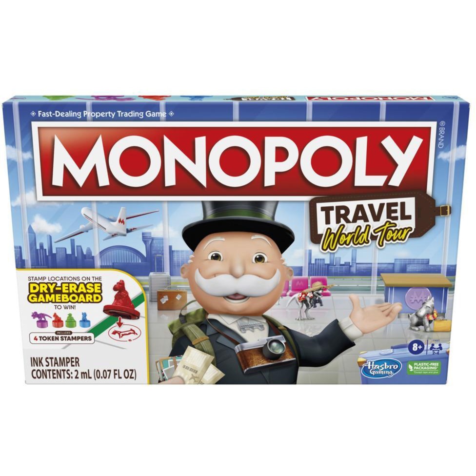 Jeu de conseil d'administration de Hasbro Monopoly World Trip