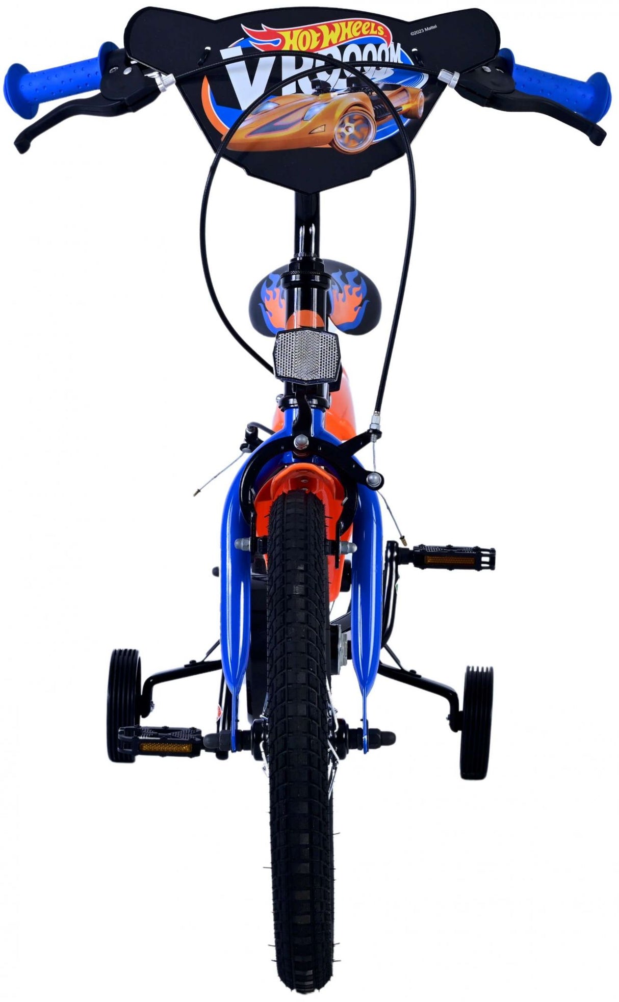 Hot Wheels Children's Bicycle - Drenge - 16 tommer - Black Orange Blue - To håndbremser