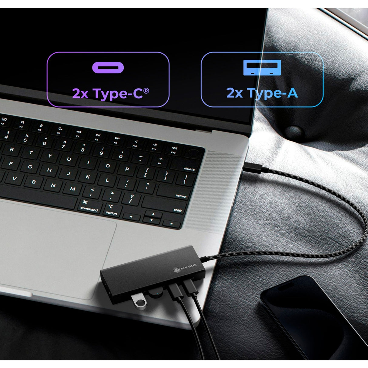 ICY Box 4-fever Hub with USB-C 3.2 Gen 2
