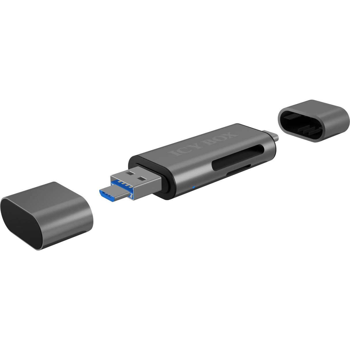 ICY Box IB-CR200-C External Cardreader with Multi-USB Connec