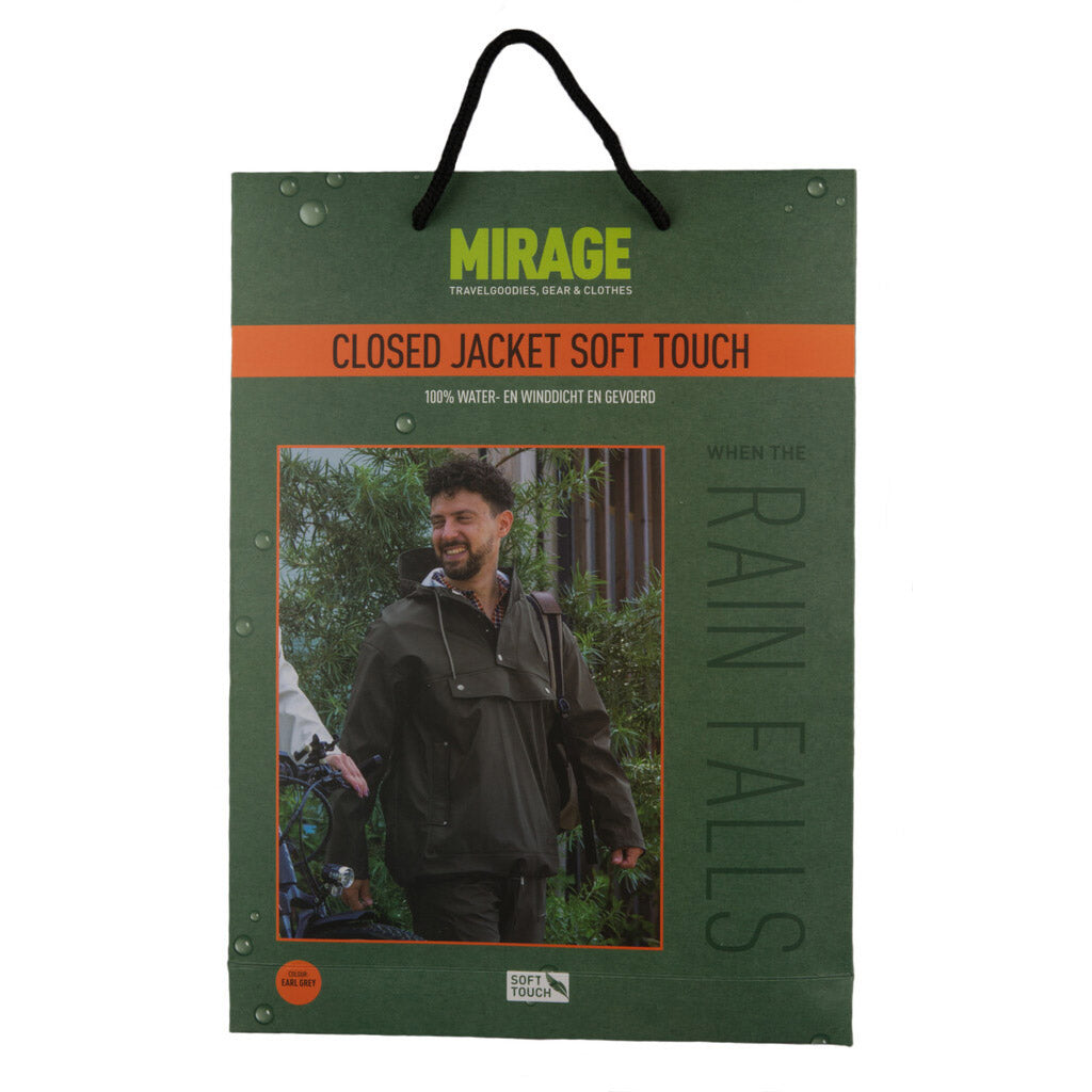 Mirage Raincoat Rainfall Closed Jacket - Size M - Made from Polyester Soft Touch - Earl Gray