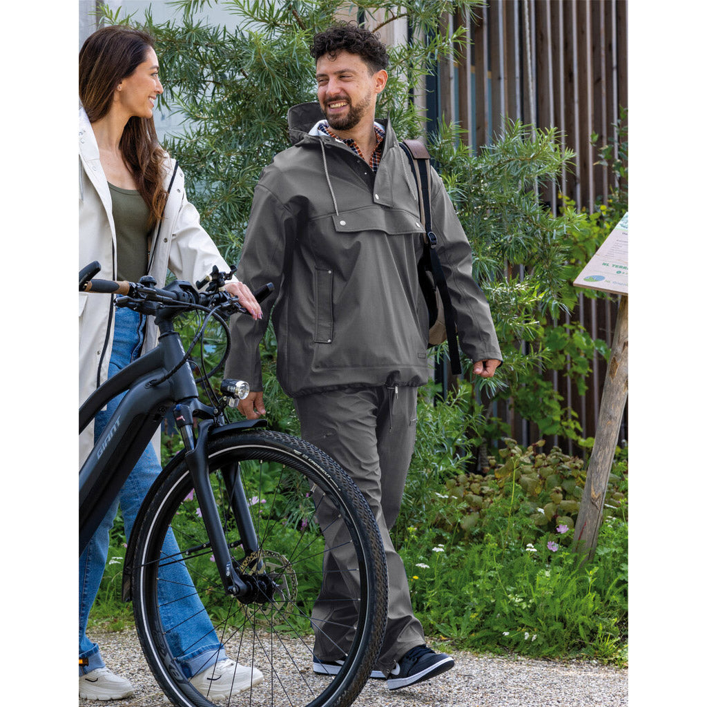 Mirage Raincoat Rainfall Closed Jacket - Size L - Made from Polyester Soft Touch - Earl Gray