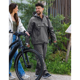 Mirage Raincoat Rainfall Closed Jacket - Size L - Made from Polyester Soft Touch - Earl Gray