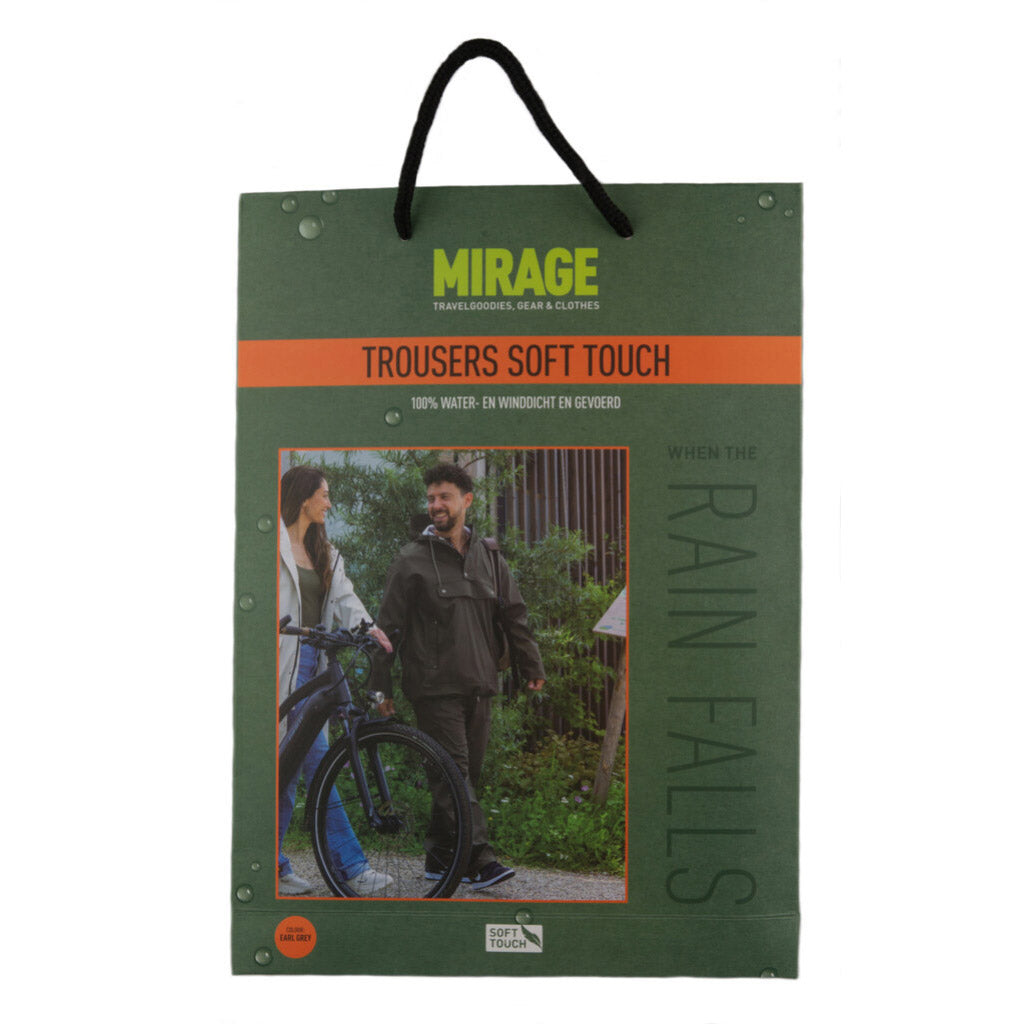 Mirage rain pants Rainfall Trouser Soft Touch - Size M - Earl Gray