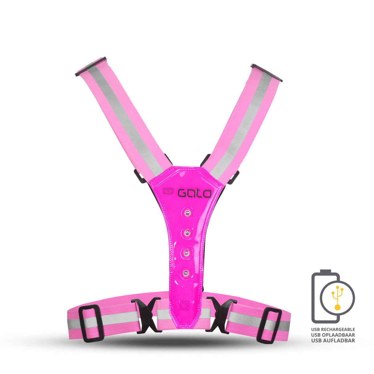 Gato Safer Sport LED Weste USB Pink One Size