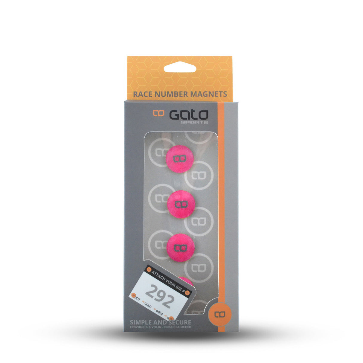 Outwet Gato Magnet für Rennzahlen Pink (4st)