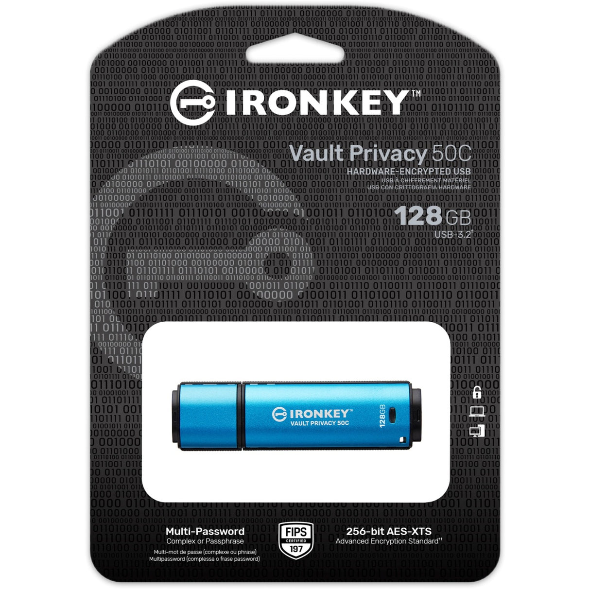 Kingston Ironkey Vault Ochrana osobních údajů 50 128 GB