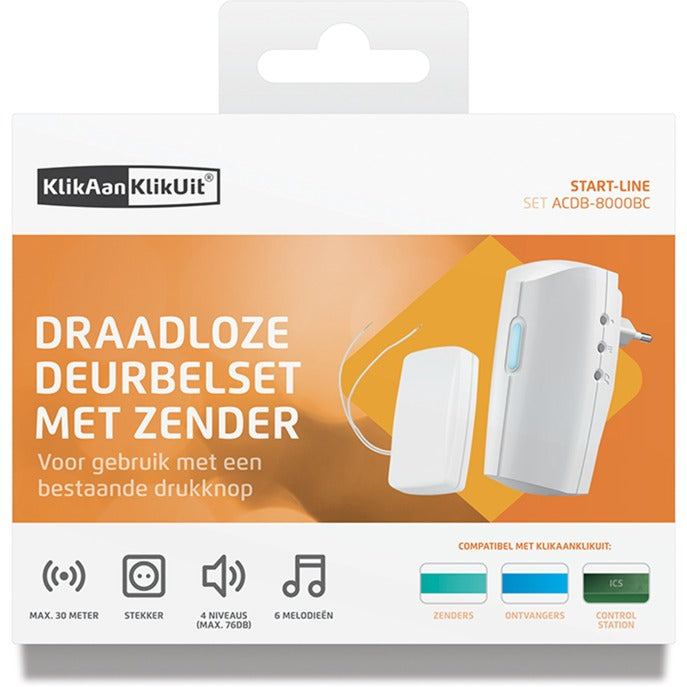Click click ACDB-8000BC plug-in wireless doorbell set with transmit