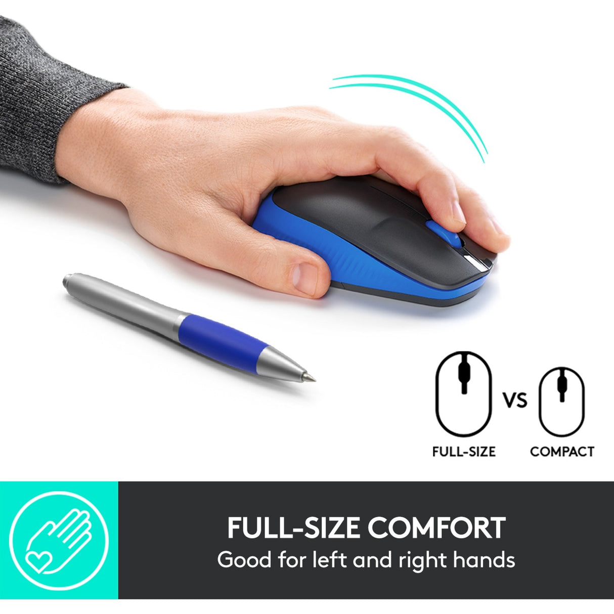 Logitech M190 Full-Size Wireless Mouse