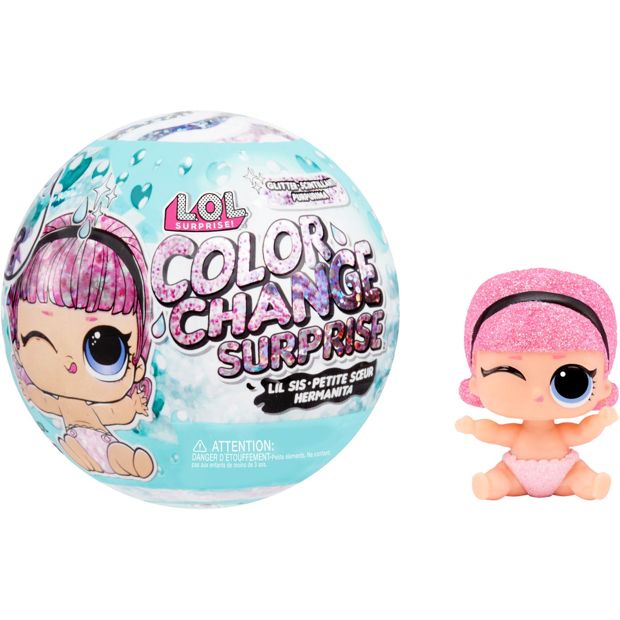 MGA Entertainment Surprise! Glitter Color Change Lil Sis