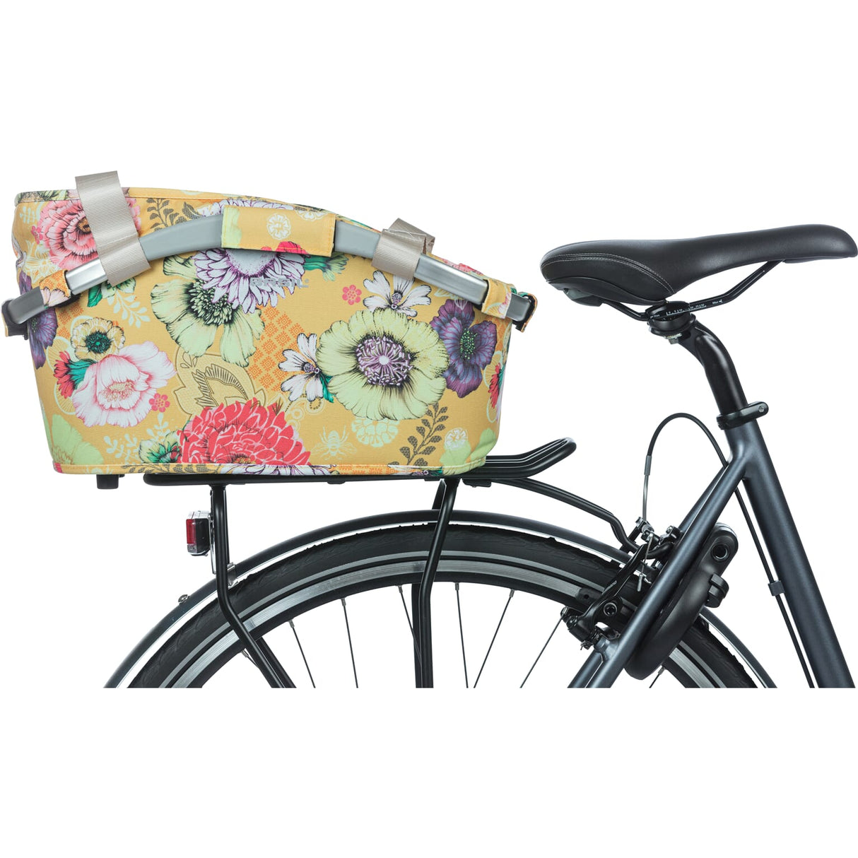 Basil Bloom Field Carry All Mik - Bicycle basket - on the back yellow