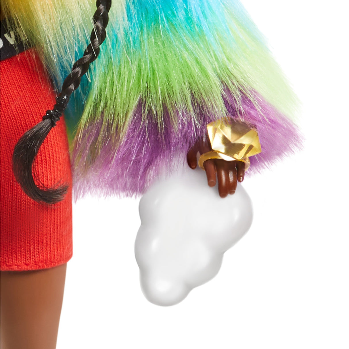 Mattel Extra Doll 1 Rainbow Coat with Pet Poodle