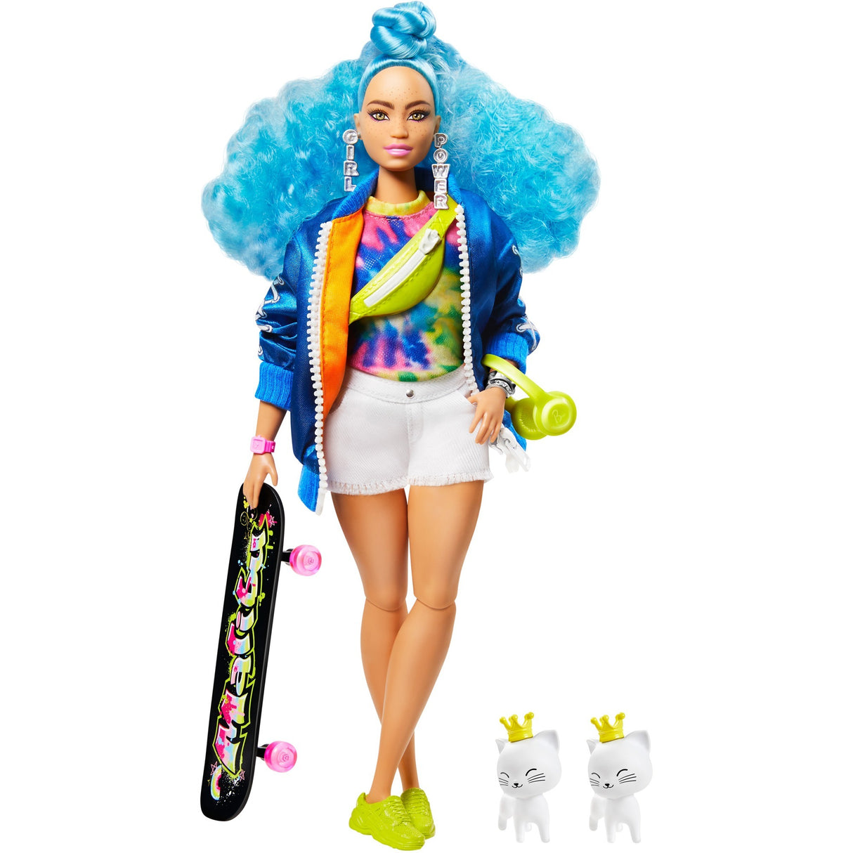 Mattel Extra Doll #4 med skateboard 2 killinger