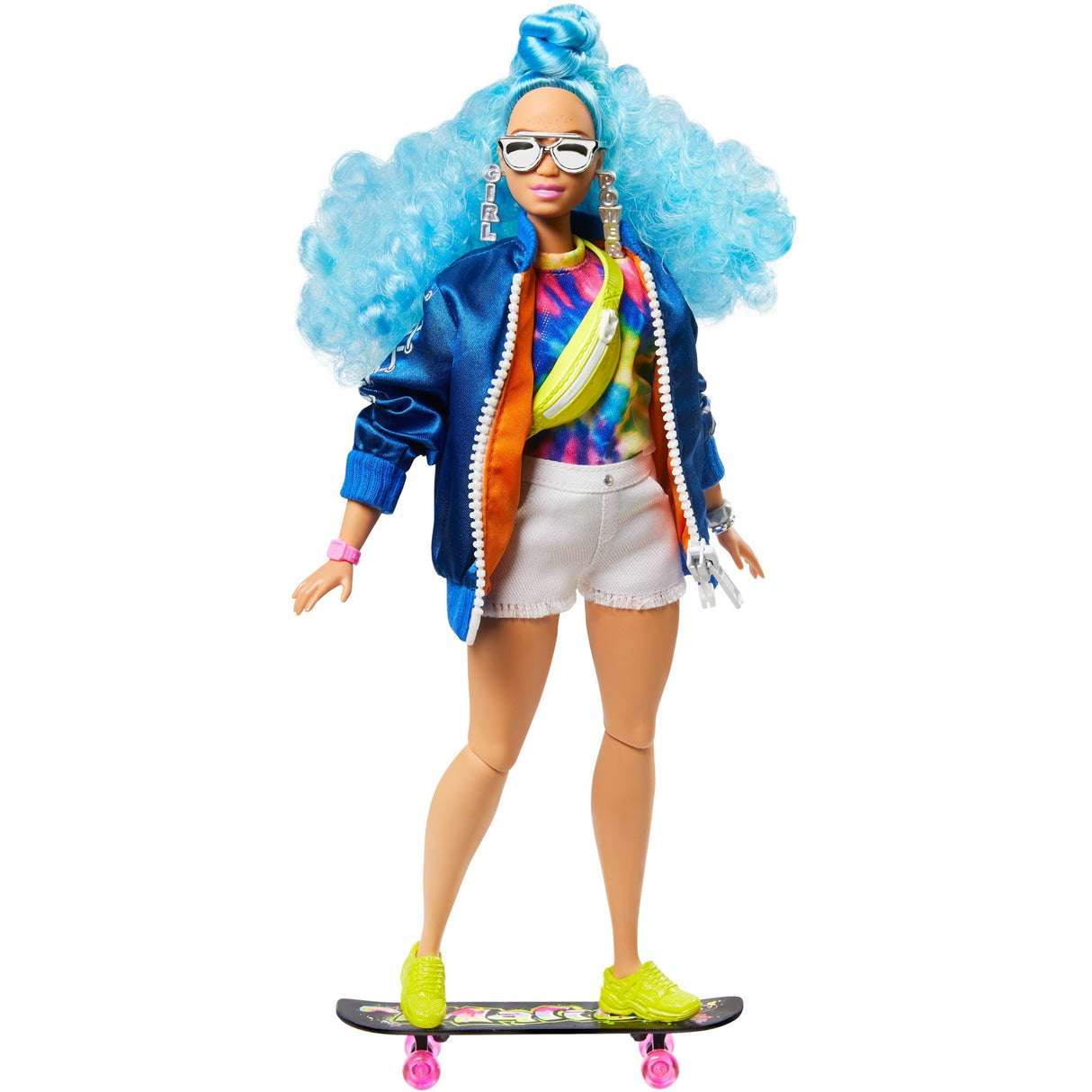 Mattel Extra Doll #4 med skateboard 2 killinger
