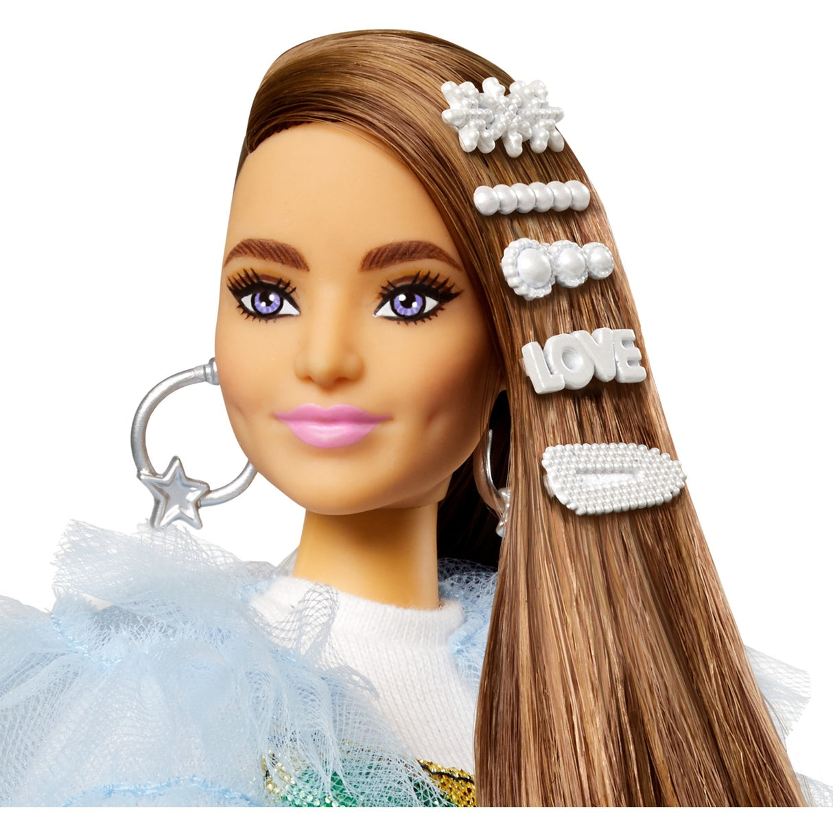Mattel Extra Doll #9 Blue Ruffled Jacket with Pet Croco
