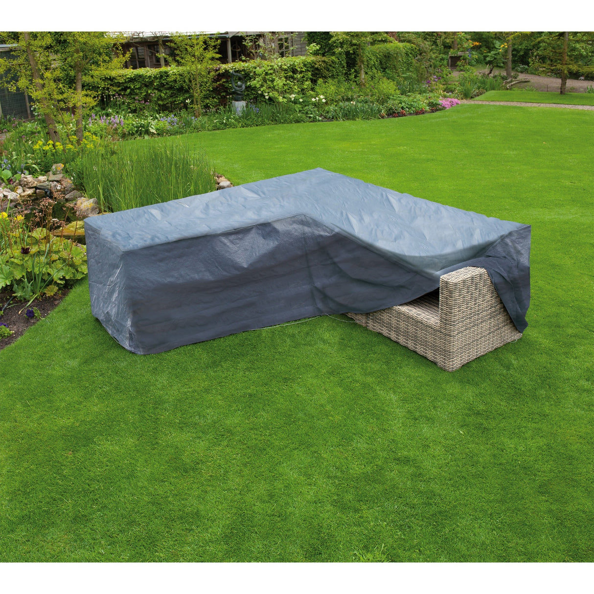 D'Natur Gaart Miwweldeckungen fir Lounge Set L-Form