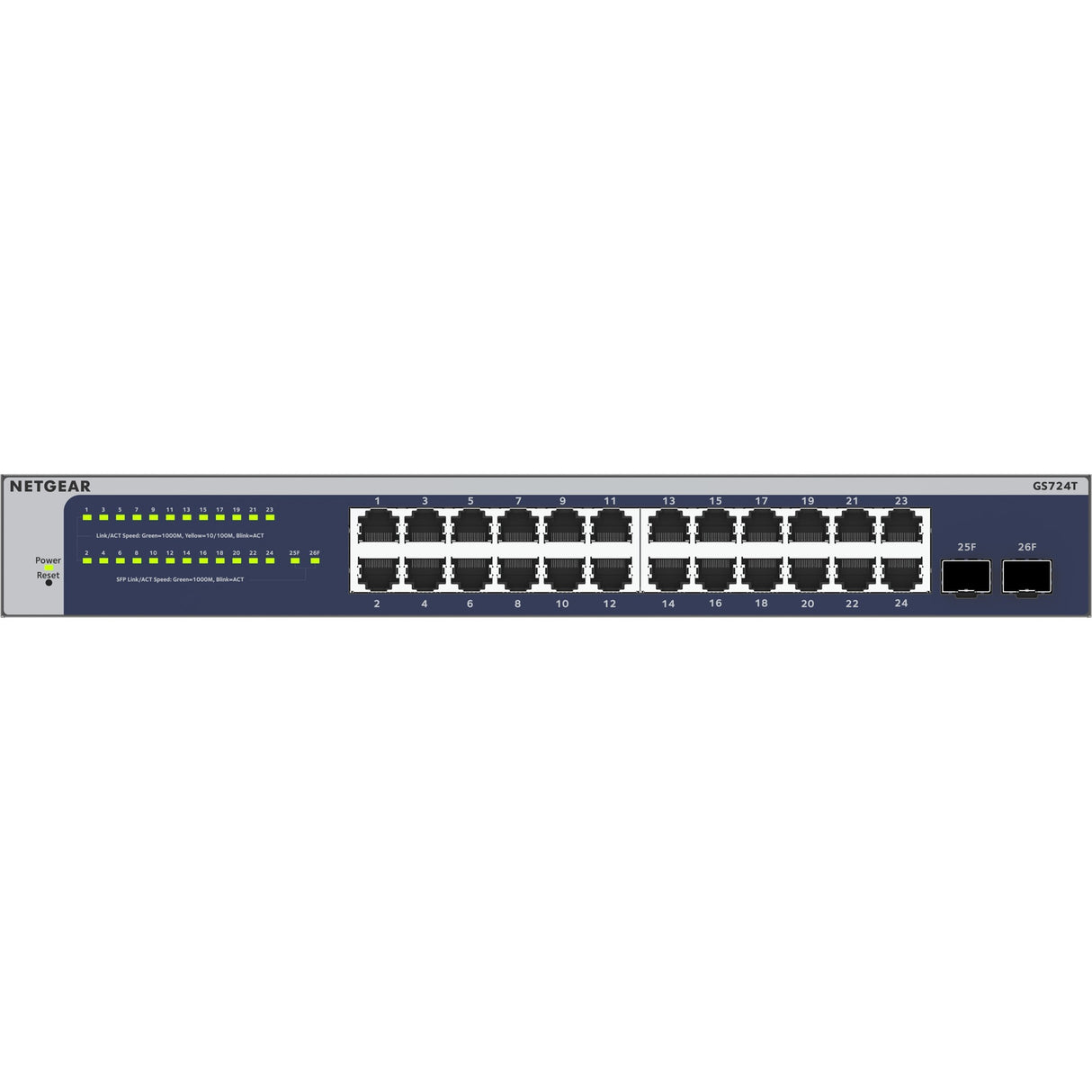 Gigabitový přepínač NetGear 24-Port (GS724TV6)