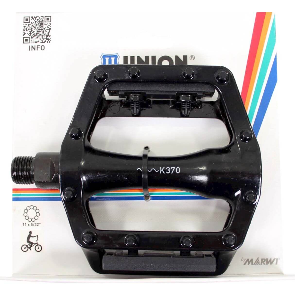 Union Pedals 102 BMX 9 16 Black on map
