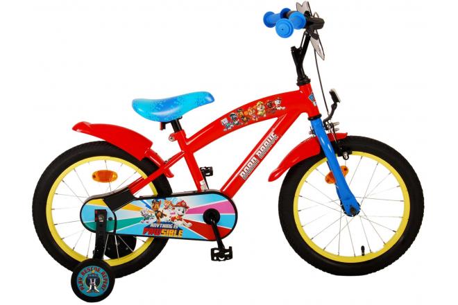 Otroško kolo Paw Patrol - Fantje - 16 palcev - rdeča modra