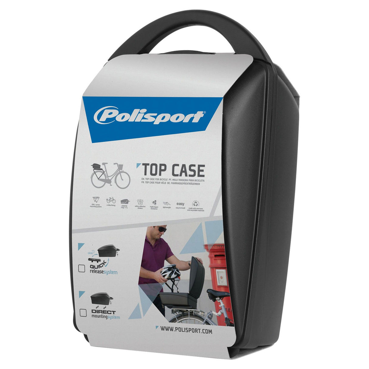 Luxus Polisport Top Case - Black (pevná sestava na dopravci)