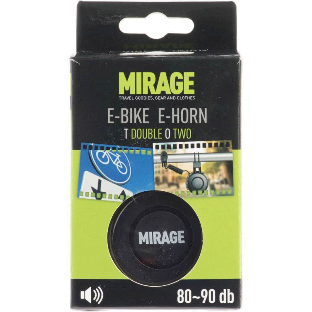 Mirage fietshoorn t-002 80 90db 6,5 cm abs pc črni 2-del