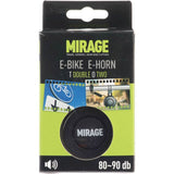 Mirage fietshoorn t-002 80 90db 6,5 cm abs pc črni 2-del