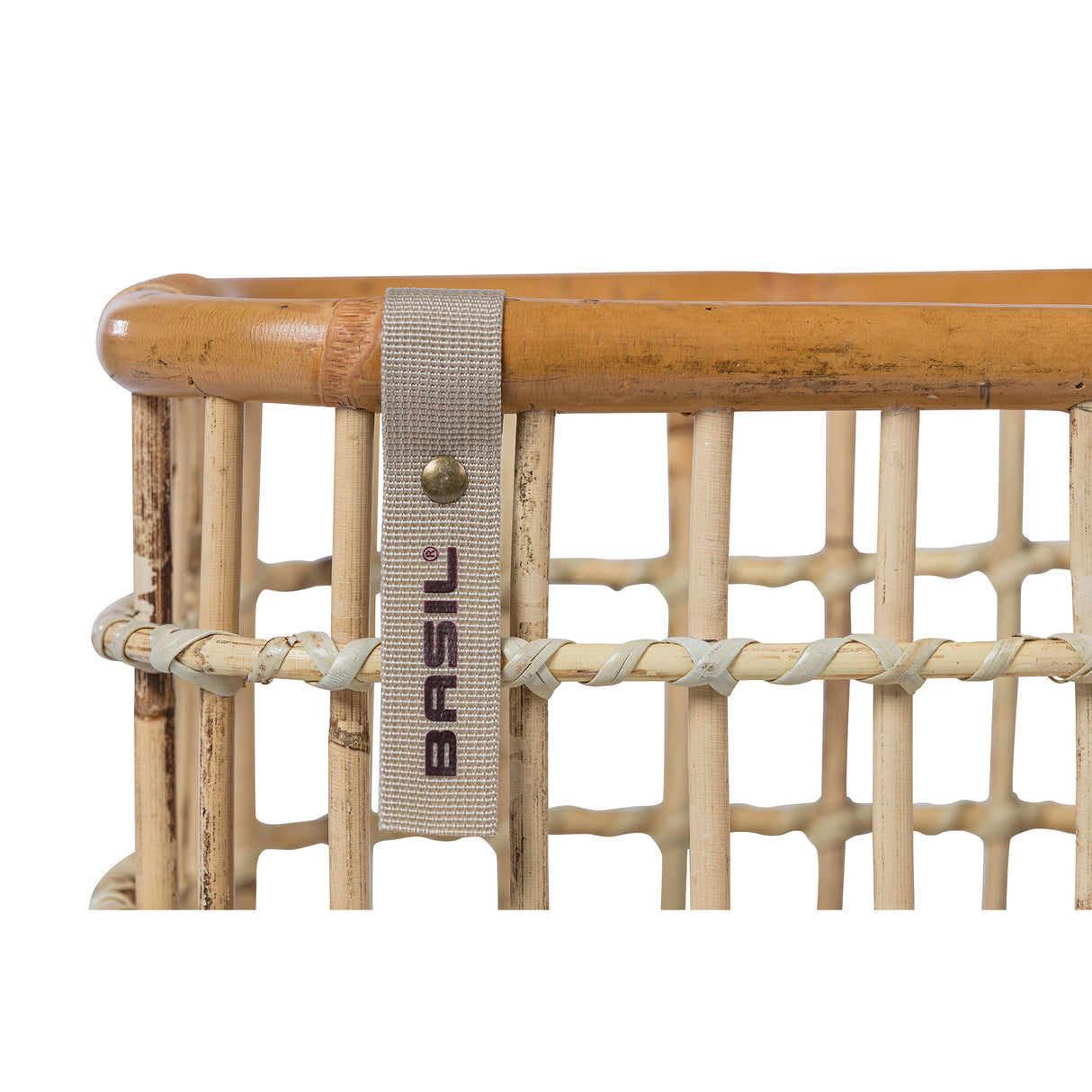 Basil Green Life - Rattan Bicycle basket - Medium - Land Natural Brown
