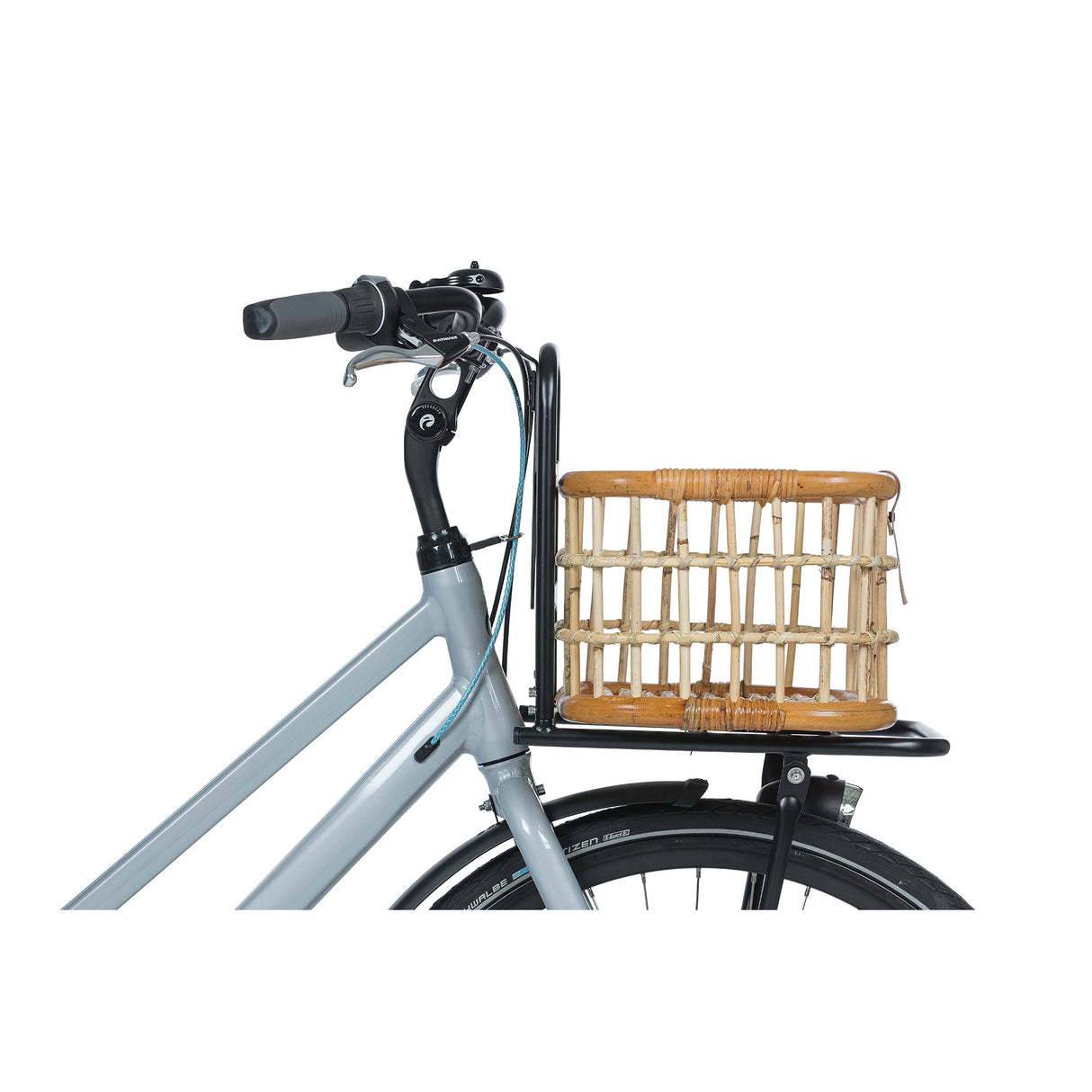 Basil Green Life - Rattan Bicycle basket - Medium - Land Natural Brown