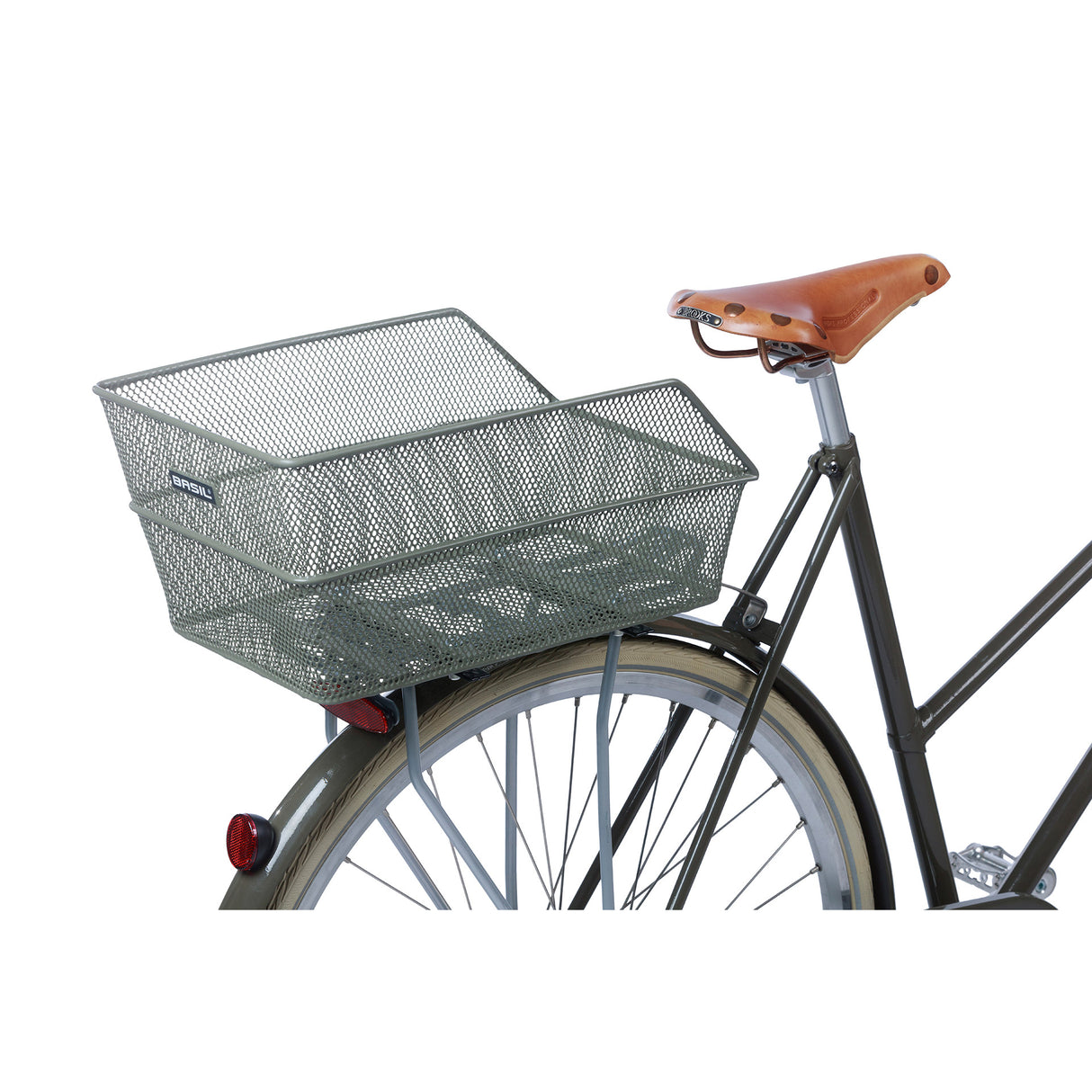 Basilikum Cento - Fahrradkorb - auf der Rückseite - Olivengrün