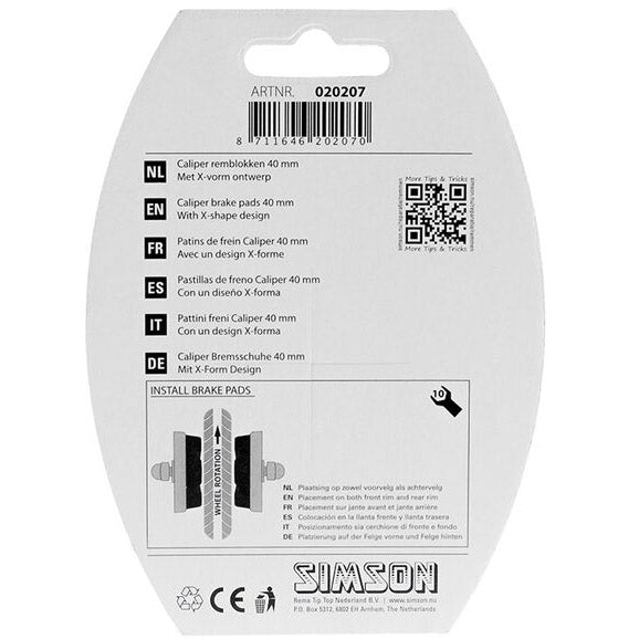 Ciner per scarpe freno Simson 40 mm per set sulla mappa