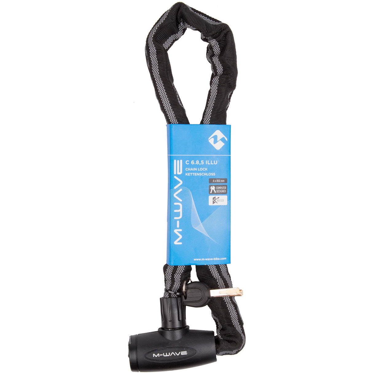 M-Wave Chain Lock Smart Cat 6x85 cm sort grå