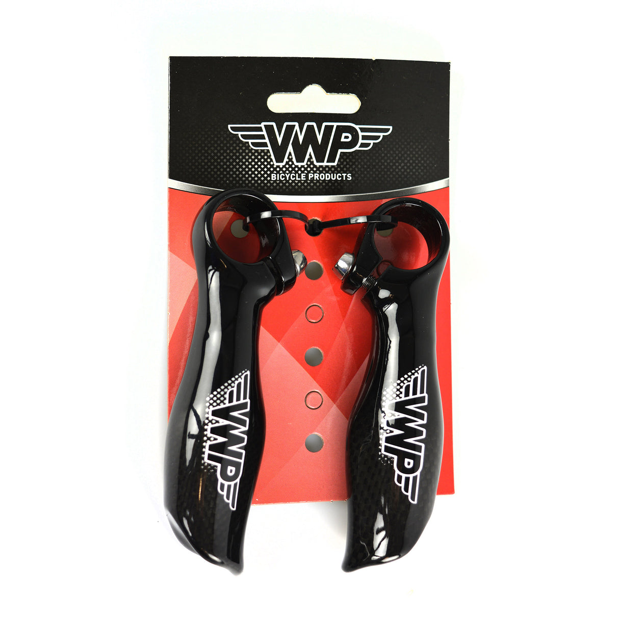 VWP BAR-ENDS Krótki prosty aluminium węglowy czarny