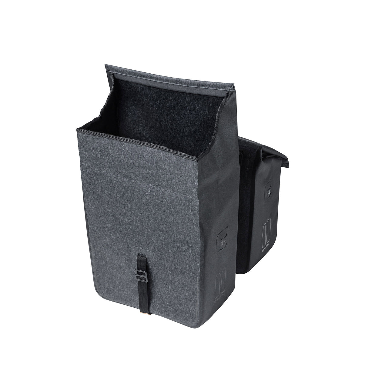 Basil -urban tørr dobbel sykkelpose - grå, 50l
