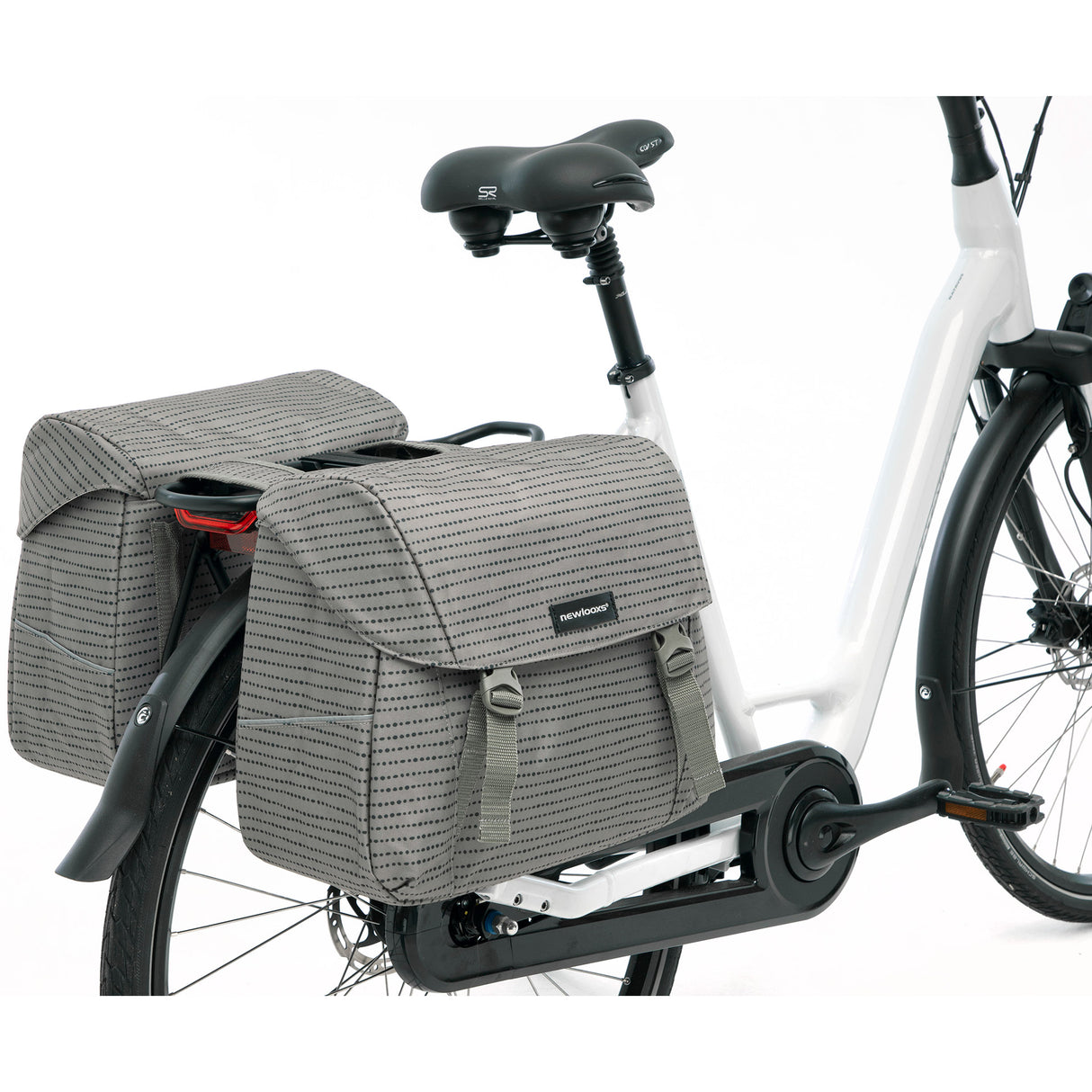 Joli Doppelfahrradbeutel - Wasser -Repellent Polyester - Schwarzblau Grün - 37L