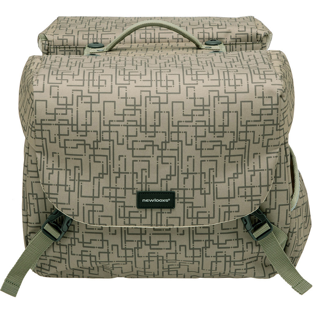 Mondi Joy Double Fahrradbeutel - Wasser - Repellent Polyester - Racktime - Ivy Grey