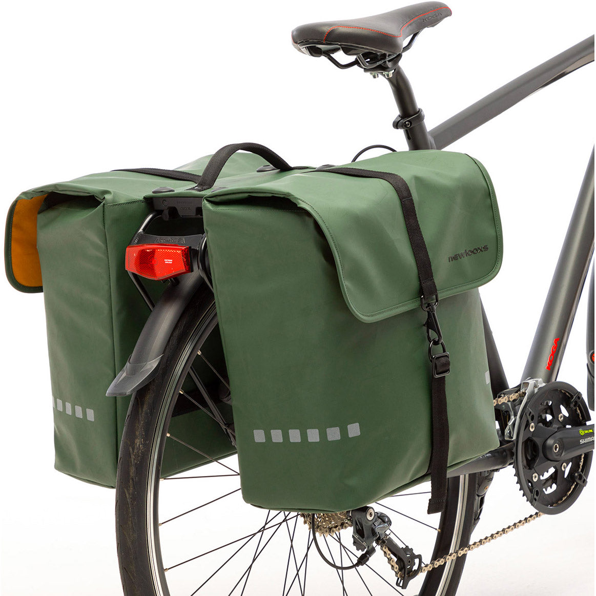 Nueva bolsa de bicicleta de doble bicicleta de Looxs - Verde - 39L