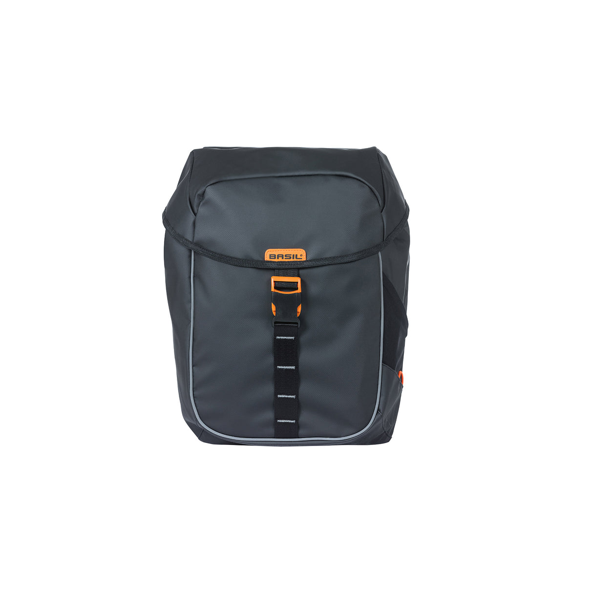 Basil Miles Tarpaulin Mik - Dobbelt cykelpose, sort, vandtæt, 34 liter