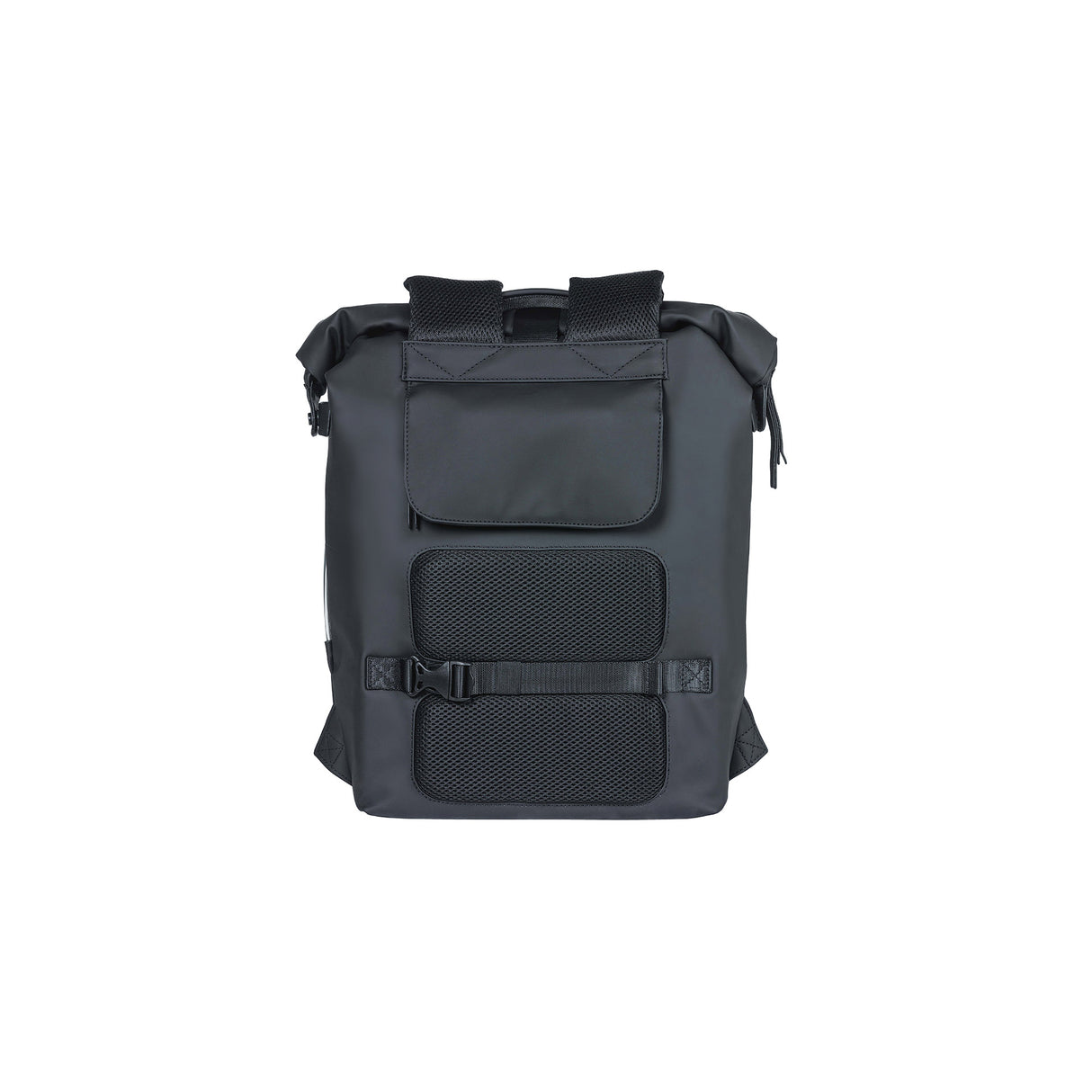 Basil Soho Nordlicht Bicycle Backpack - Sort moderne rygsæk med LED -belysning til kvinders mænds elektriske cykel - vandtæt - 17L - sort