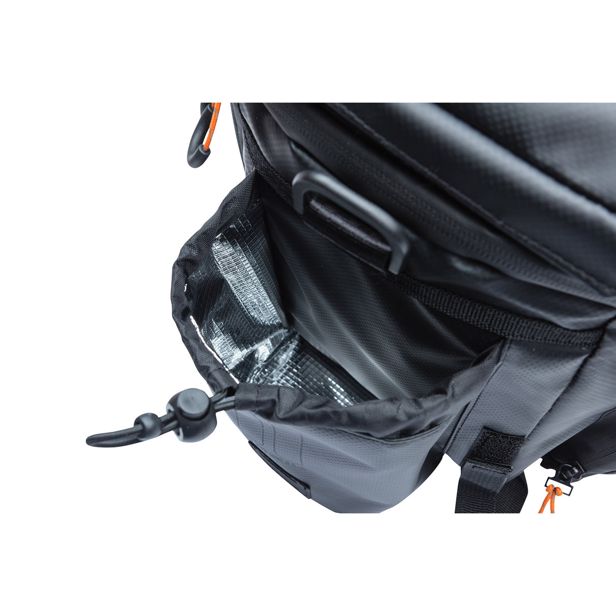 Basilikum Miles XL Pro-Gepäck-Bedrohungstasche, schwarzer Orange, wasserdicht, 9-36L, geeignet für Elektrofahrräder