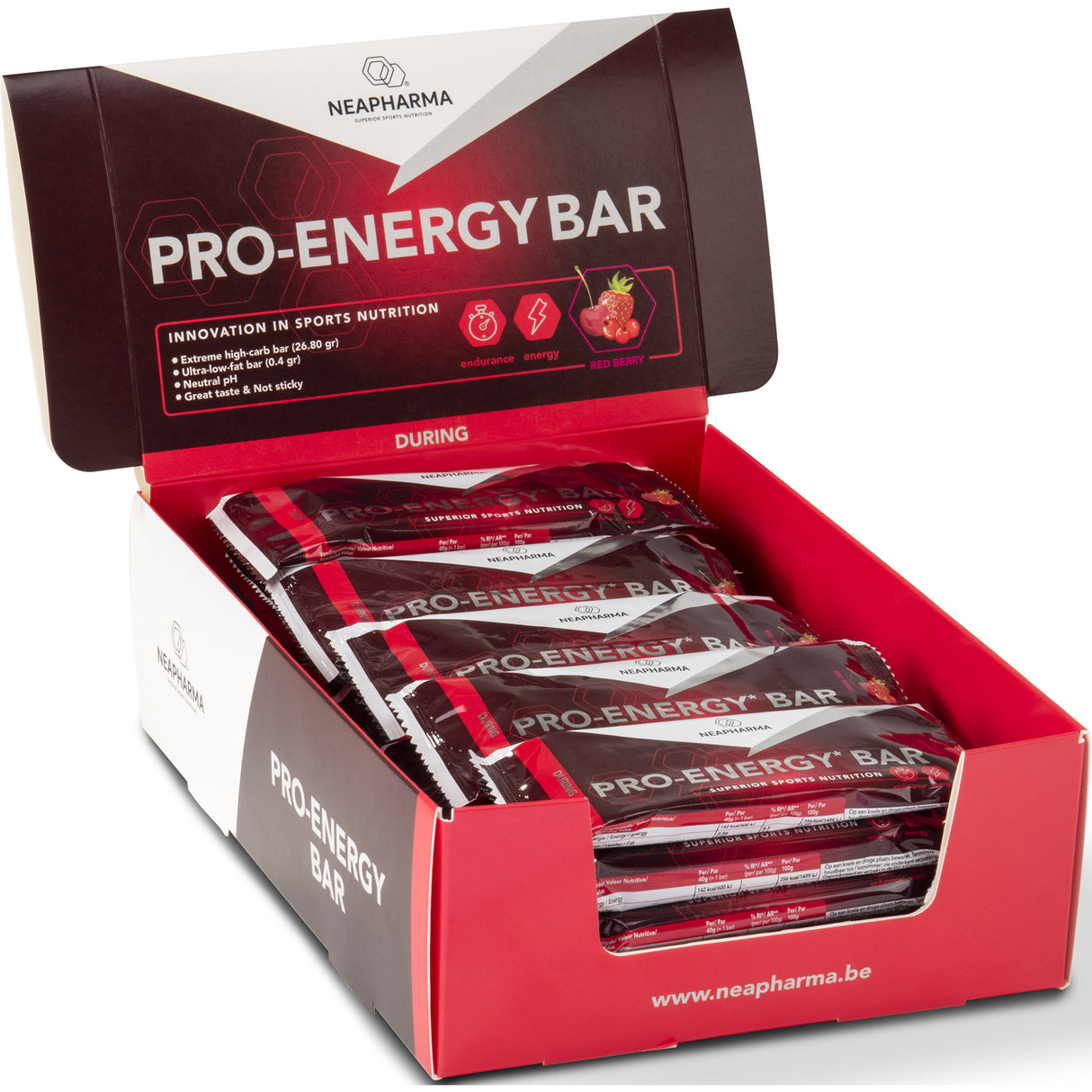 Neapharma Neapharma Energy Bar Red Fruit Display med 30 barer