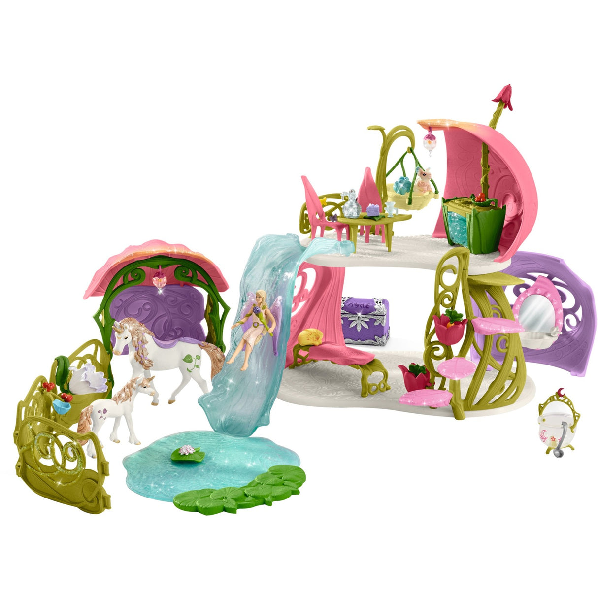 Schleich Bayala Glittering Flower House med enhörningar, jag