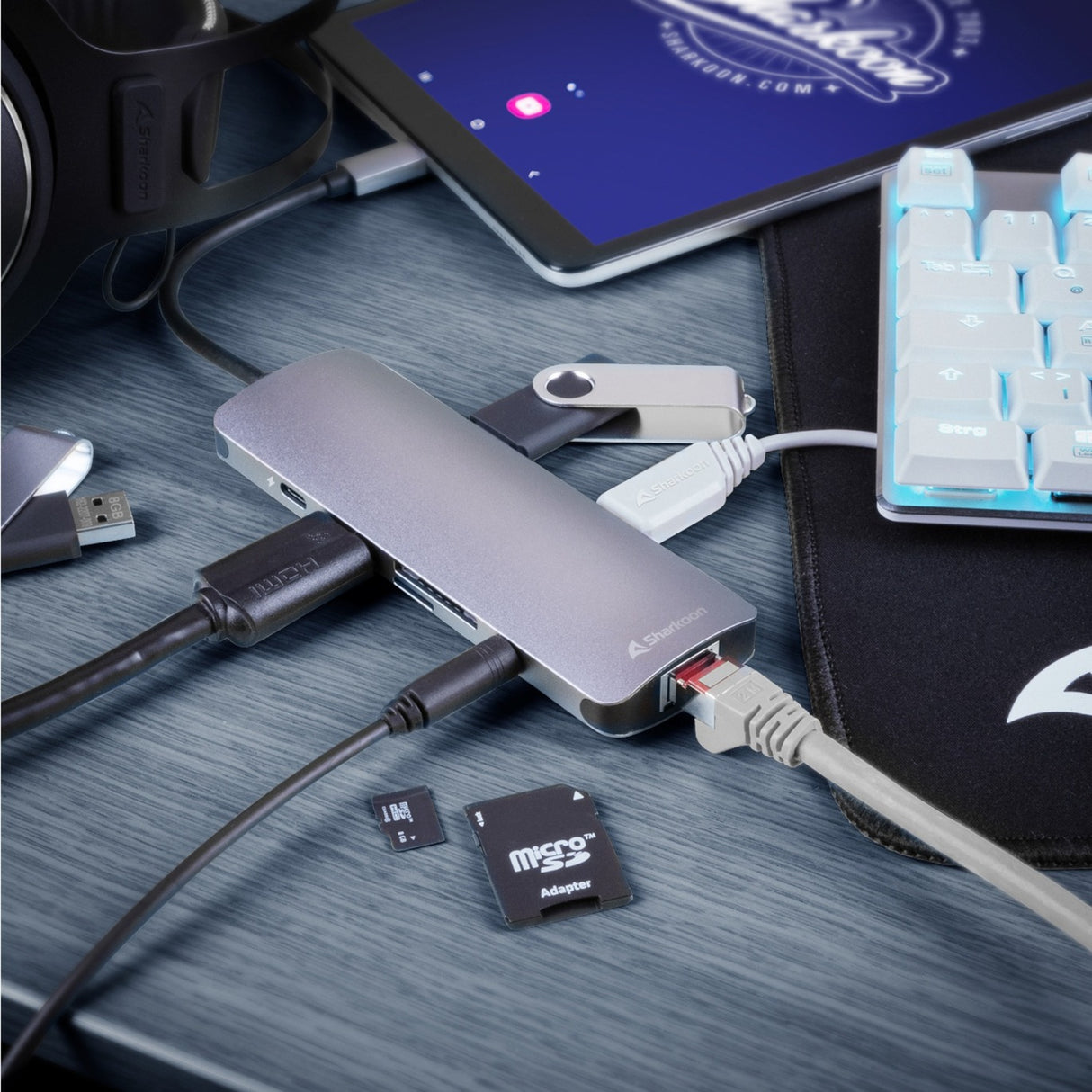 Adattatore combinato di Sharkoon USB 3.0 di tipo C