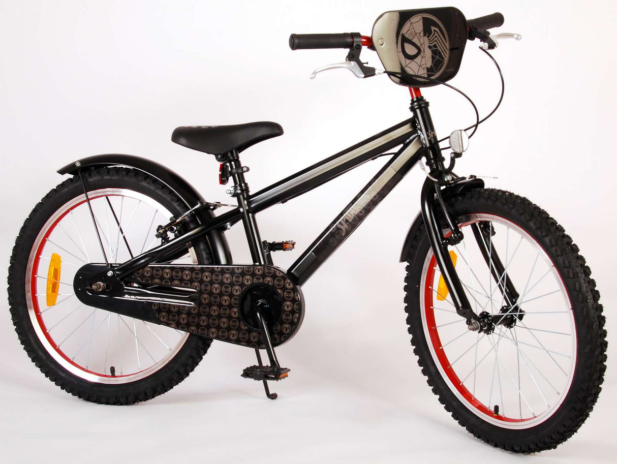 Spinnen -Man - Kinderrad - Jungen - 20 Zoll - Matt Schwarz - 2 Handbremsen