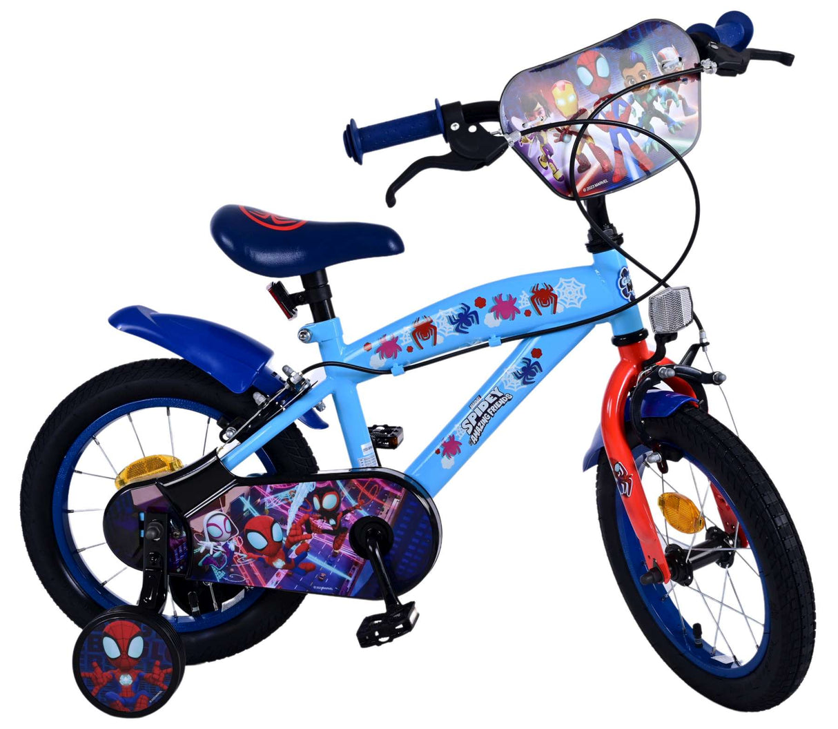Spidesy Kanner Vëlo - Jongen - 14 Zoll - blo - zwee Handbremsen
