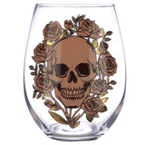 2 vasos para beber - rosas de cráneo