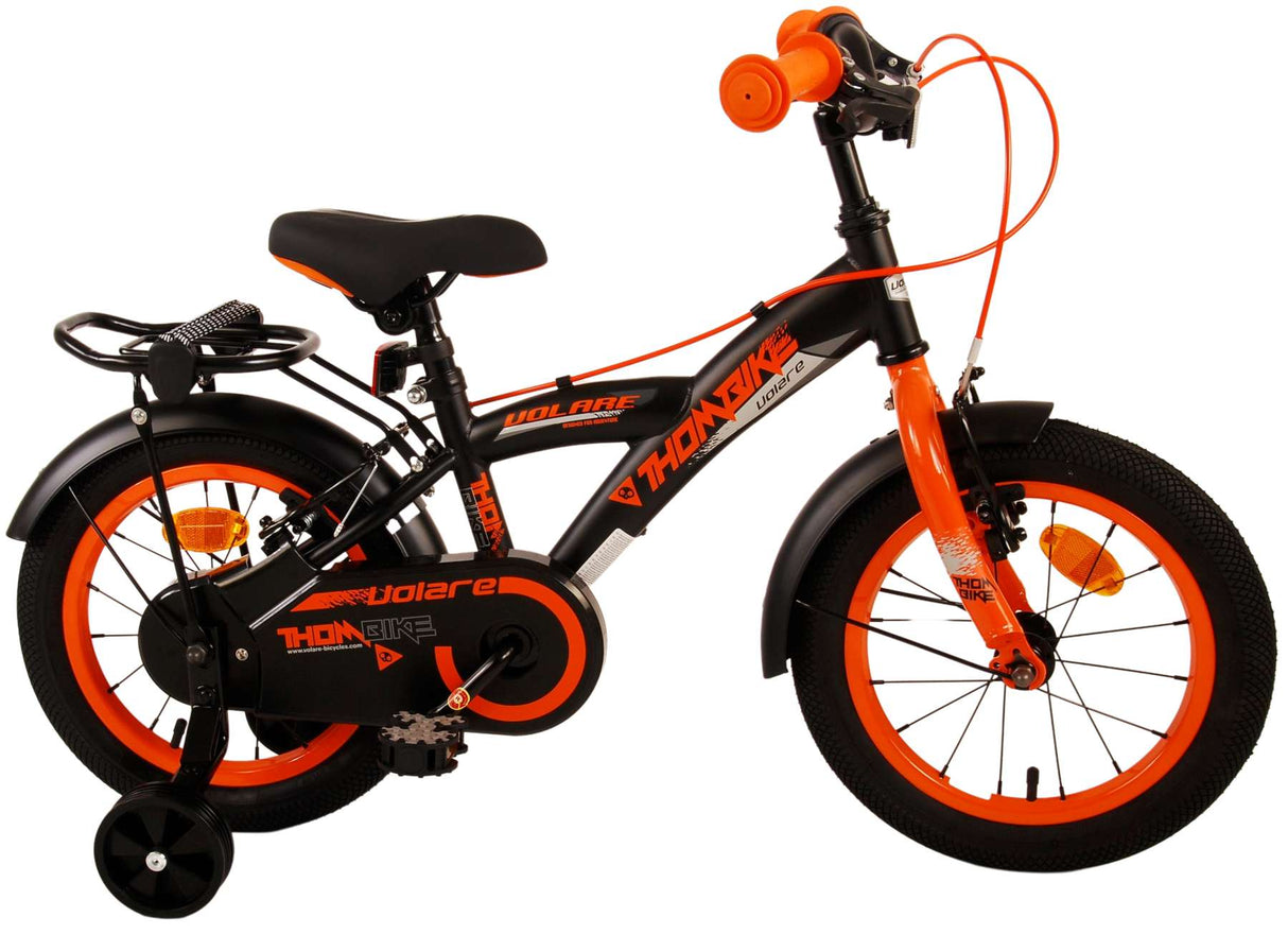 Volare Thombike Dziecięcy chłopcy z 2 -calowym czarnym pomarańczowym hamulcem ręcznym
