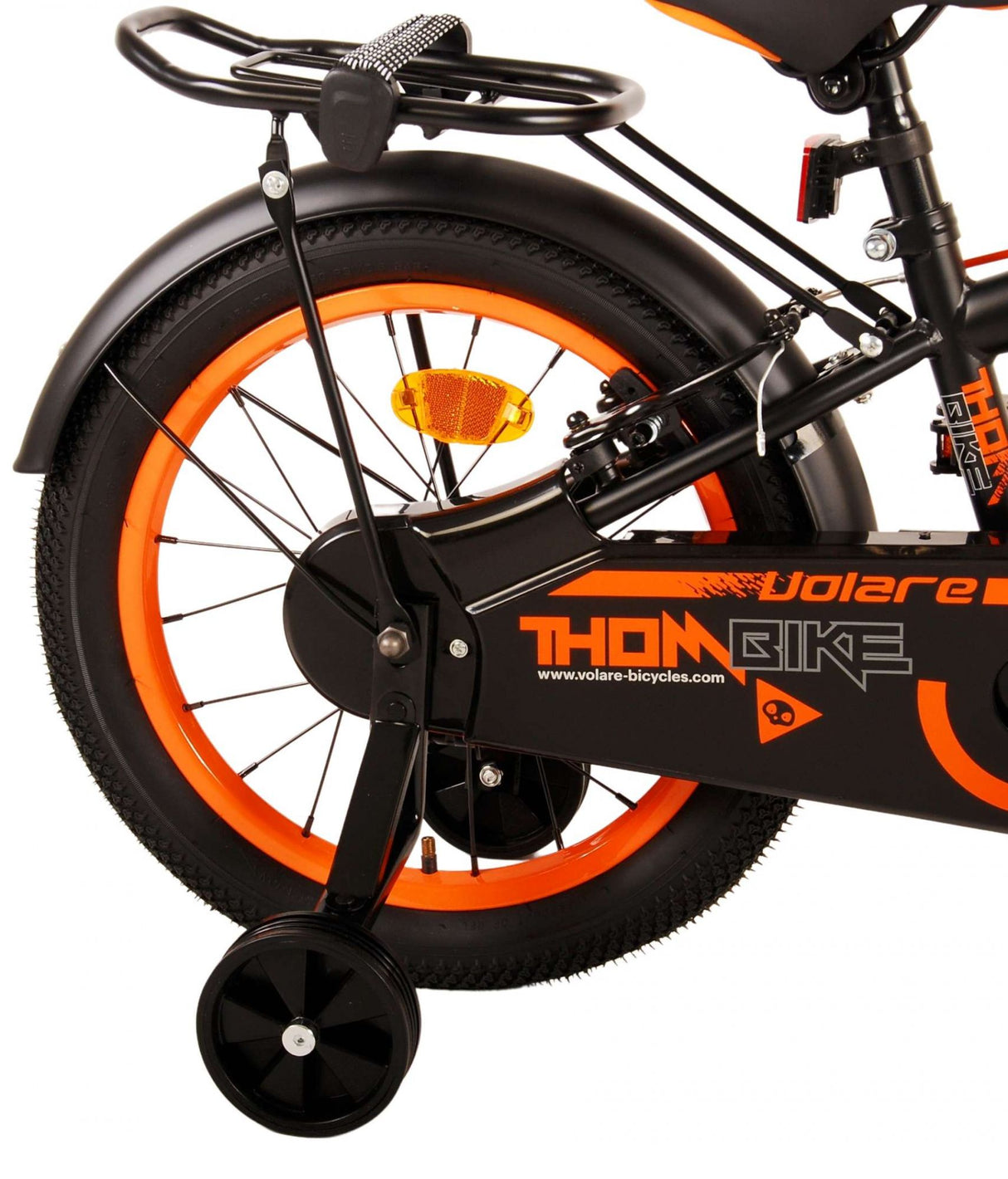 Volare thbike per bambini per bambini da 16 pollici arancioni neri freni a due mani