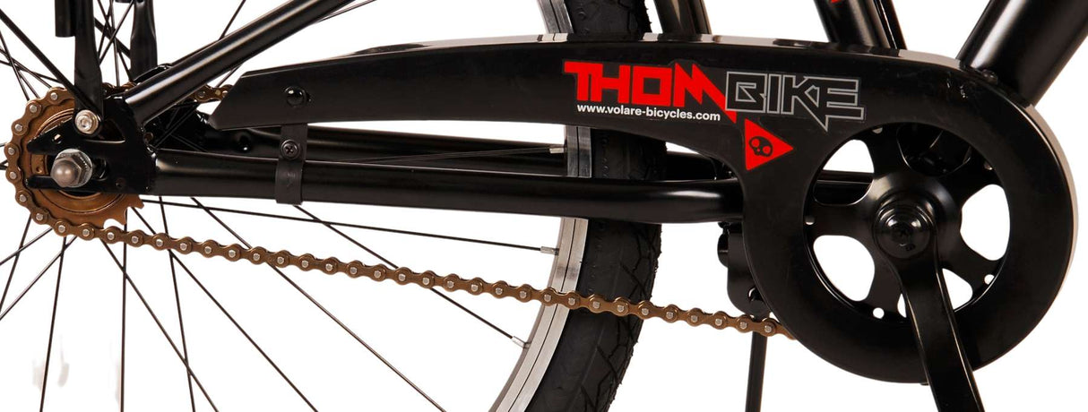 Volare Thombike otroško kolesarsko fantje 24 palčni črno rdeči dve ročni zavora