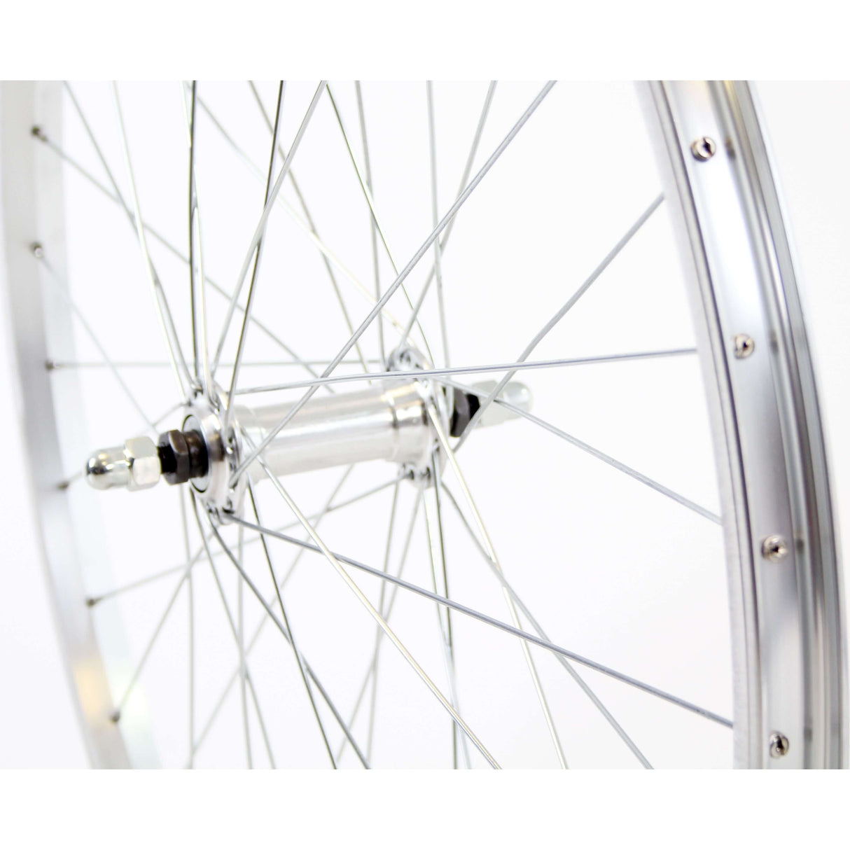 Roland front wheel 26x1.75 silver single -walled rim grem