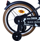 Volare Black Cruiser dziecięcy rower dla dzieci - chłopcy - 16 cali - czarny